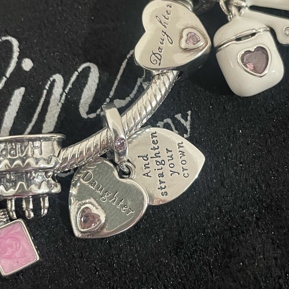 Linx Snake Chain Bracelet with Daughter and 13th Birthday Themed Charms - Picture 8 of 9